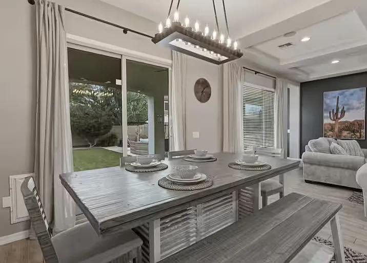Enjoy meals together in a light-filled, welcoming space.