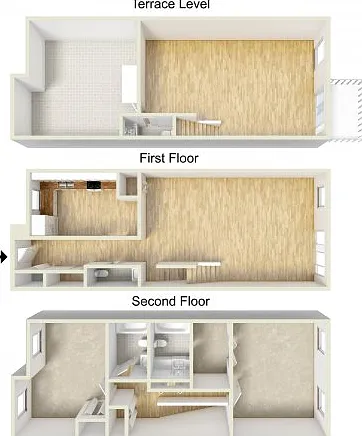 Two bedroom townhome floor plan Two bedroom townhome floor plan