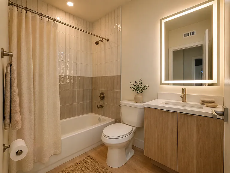 Hall bathroom with Tub Shower