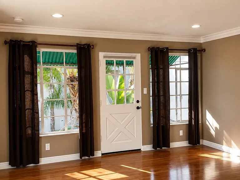 lots of light and real hardwood floors