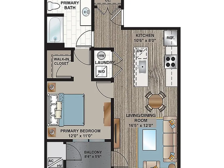 Explore the efficient layout of the Wakley apartment, designed for modern living. Explore the efficient layout of the Wakley apartment, designed for modern living.