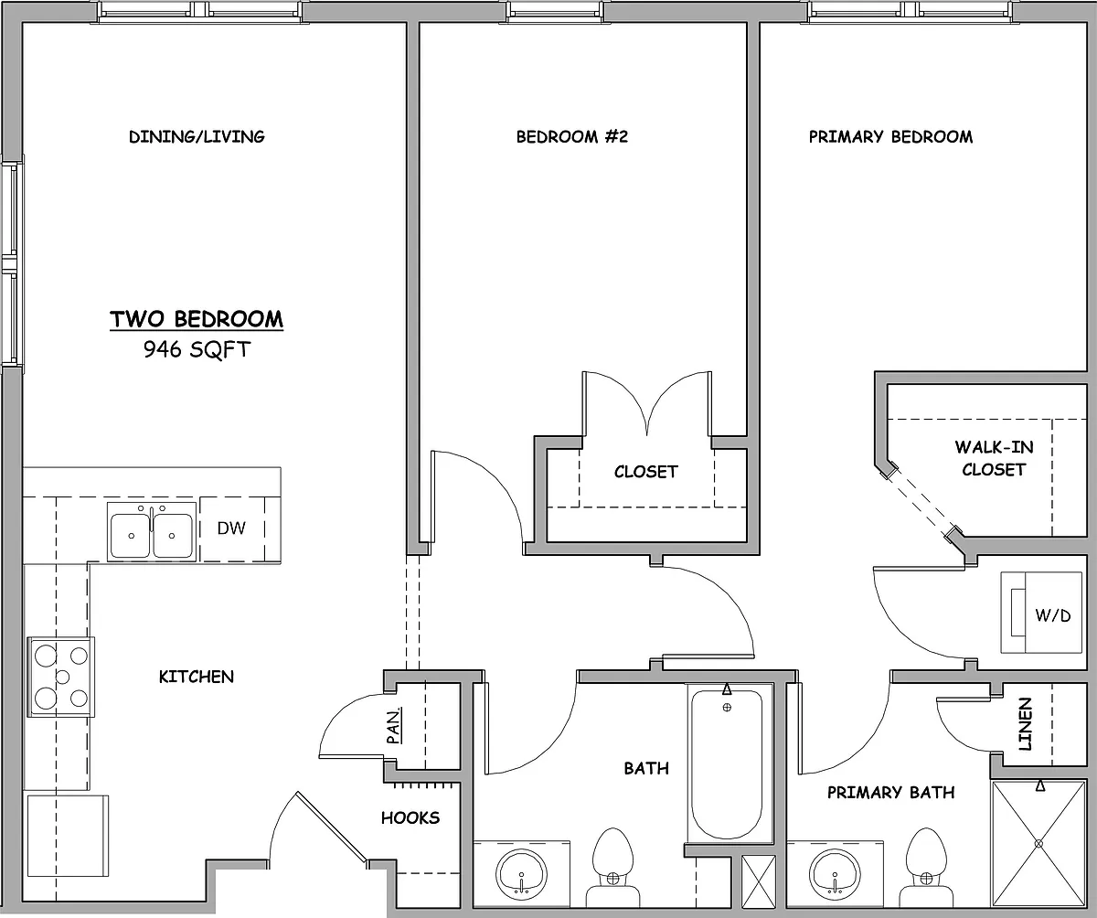 Floor plan 2 Bedroom