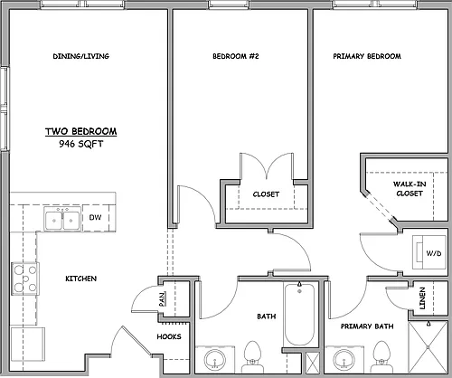 Floor plan 2 Bedroom