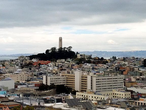 Coit Tower and East Bay Views
