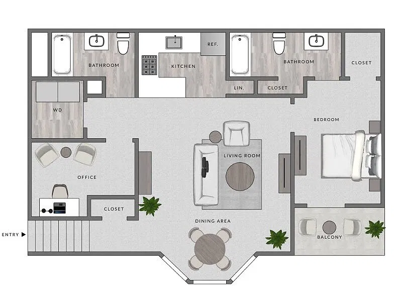Floor plan A5 - 1x2D