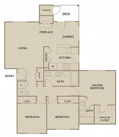 Floor plan THREE BEDROOM