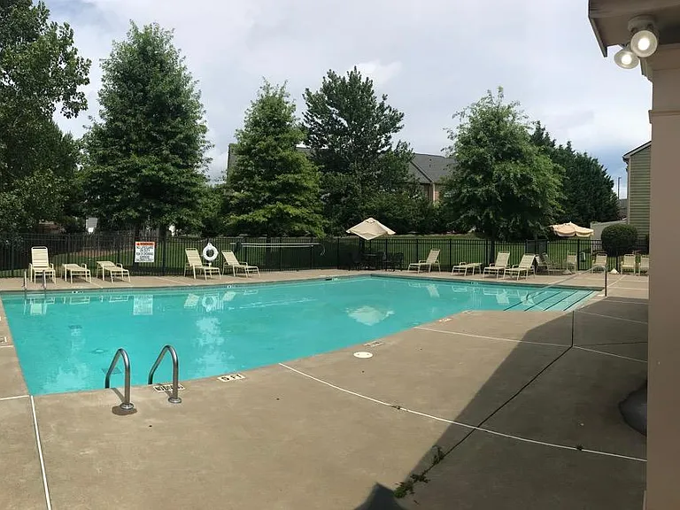 across the street from community pool