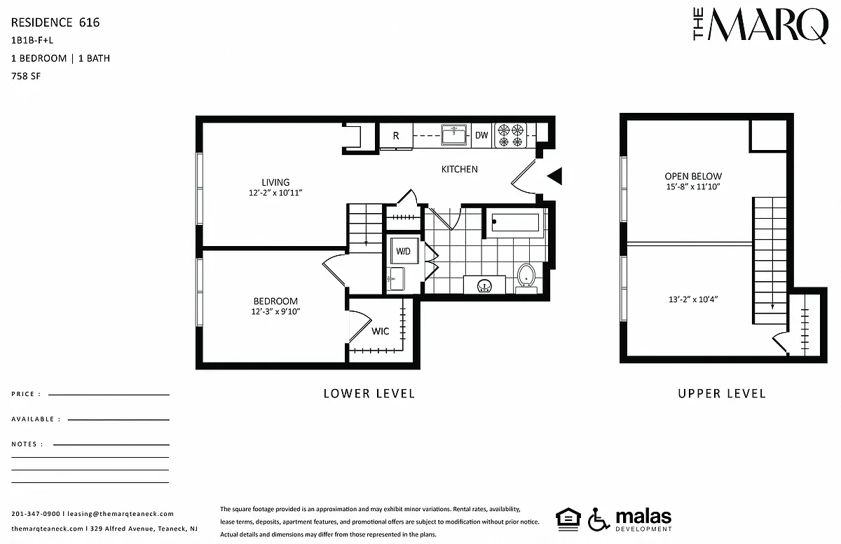 Floor plan 1B1B-F+L
