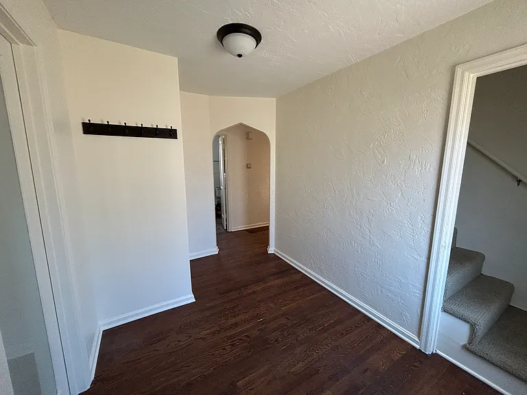 View from front door showing access to upstairs.