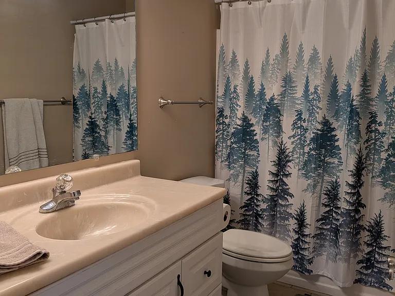 Side A upstairs hall bath (side B similar)