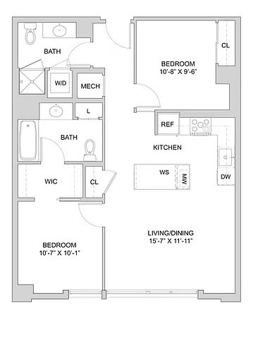 Floor plan 2 Bed_2 Bath-A1_2BR_SA_Ansi A