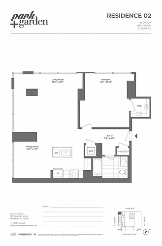 Floor plan 1 Bed/1 Bath