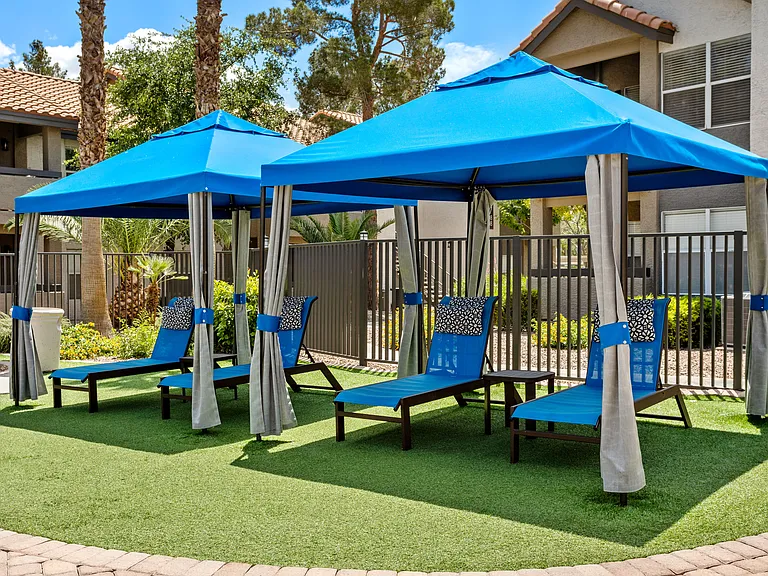 Relax poolside and let the day drift away