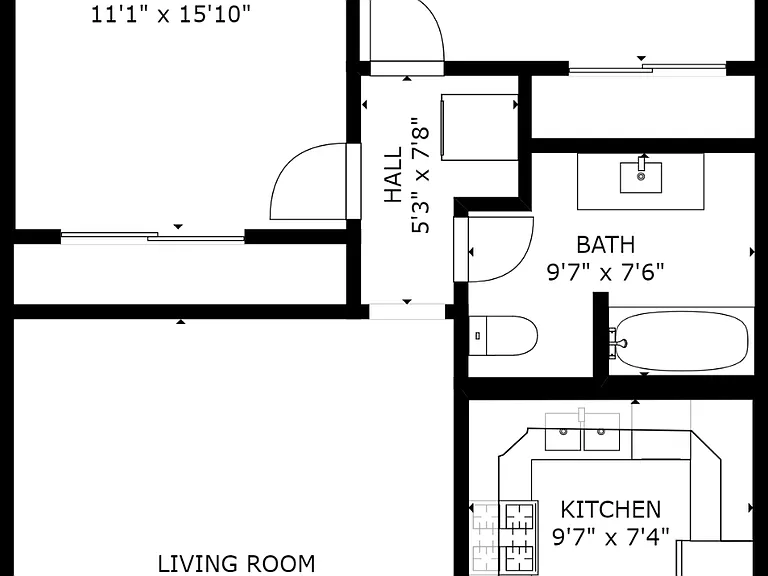 2BR/1BA Layout 2BR/1BA Layout