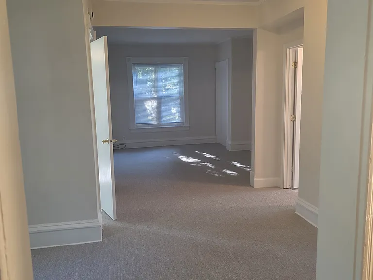 View from Kitchen through parlor - Dining - Office area to Living Room