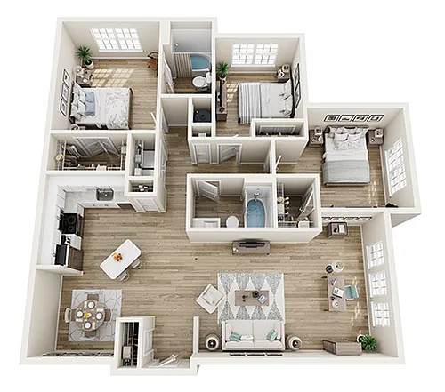 Floor plan The Springdale w/Sunroom - Brand New Phase II