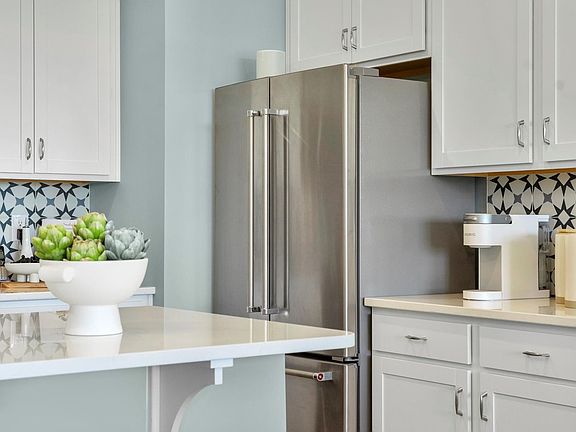 A kitchen close up of the Lennox townhomes.