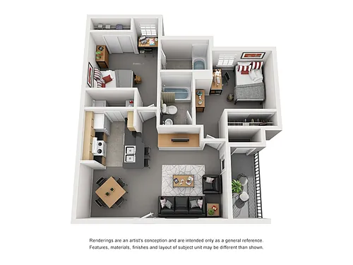 Floor plan 2BR/2BA