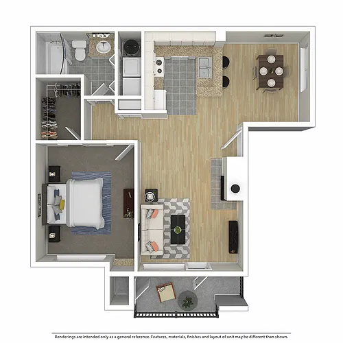 Floor plan 1 Bedroom 1 Bath