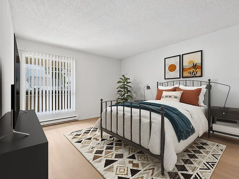 Renovated Package I bedroom with updated hard surface flooring (select homes)