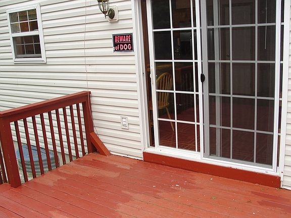 Deck and patio door to kitchen