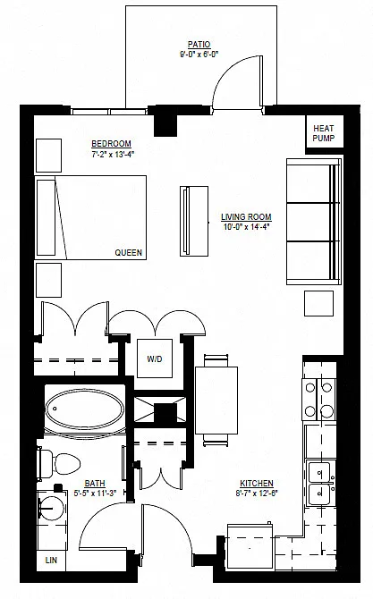 Floor plan Studio - A (60%)