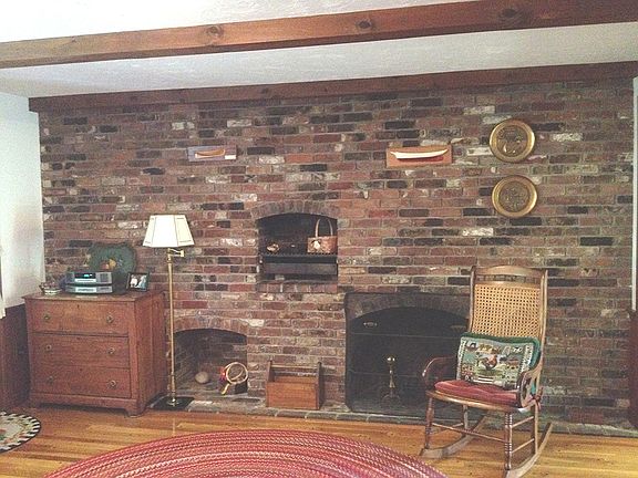 Open Family Room brick wall