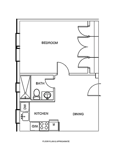 Floor plan One Bedroom A
