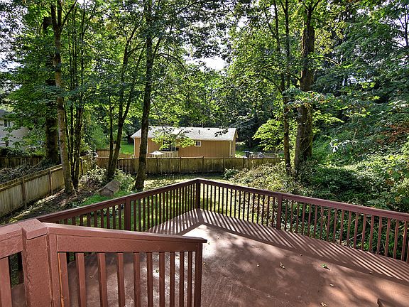 deck off the back of  home