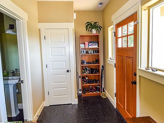 Foyer and powder room