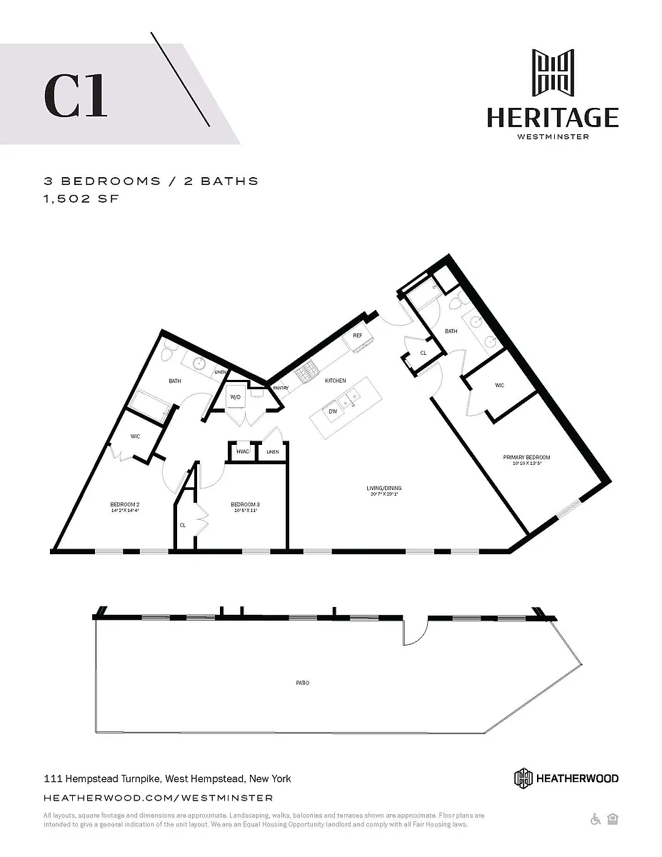 Floor plan 3 Bed, 2 Bath - C1