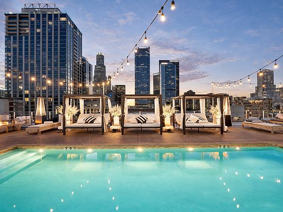 Rooftop pool with cabanas and gorgeous views