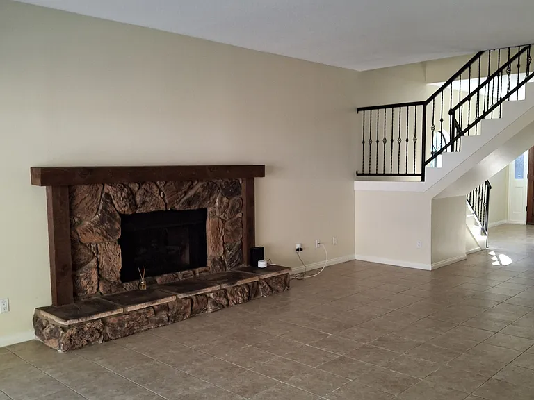 Living room with gas fireplace