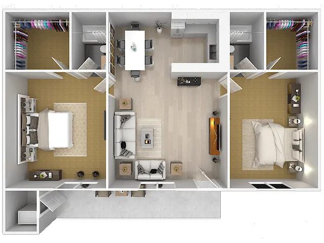 Floor plan Two Bedroom / Two Bath