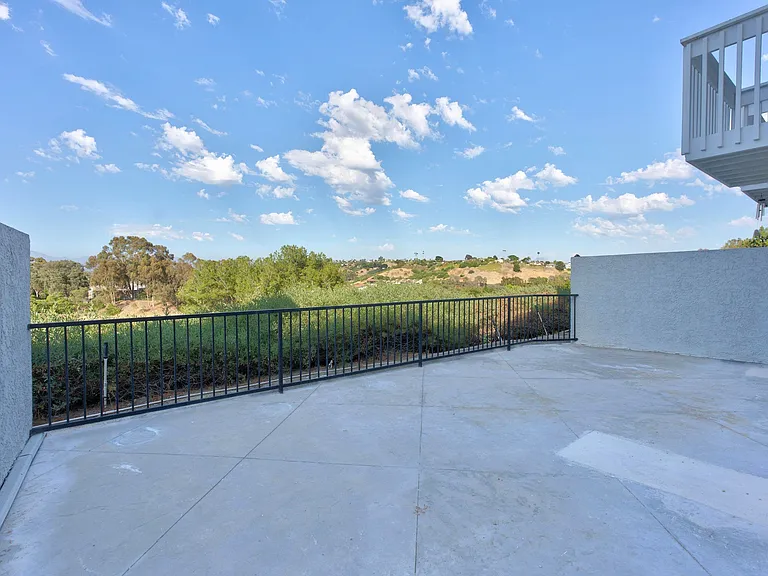 Large patio with views