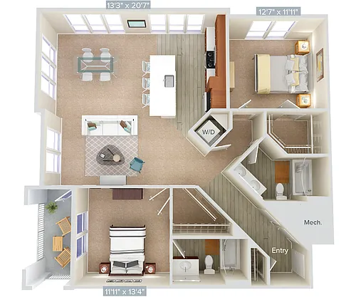 Floor plan B7-2-Var-1263