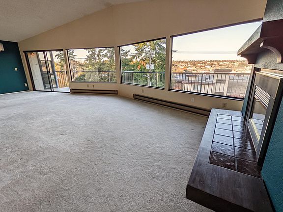 Living room and gas fireplace