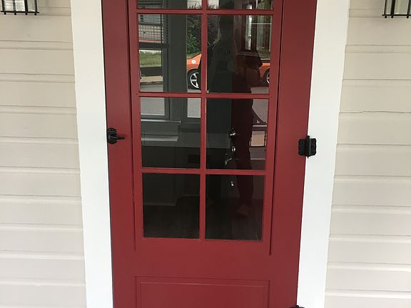 Front door from porch