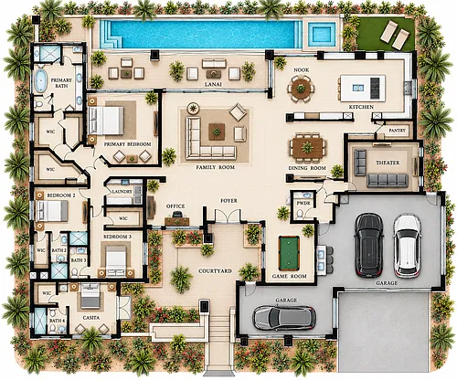 Floor plan 7510 Yonie Ct - One Story