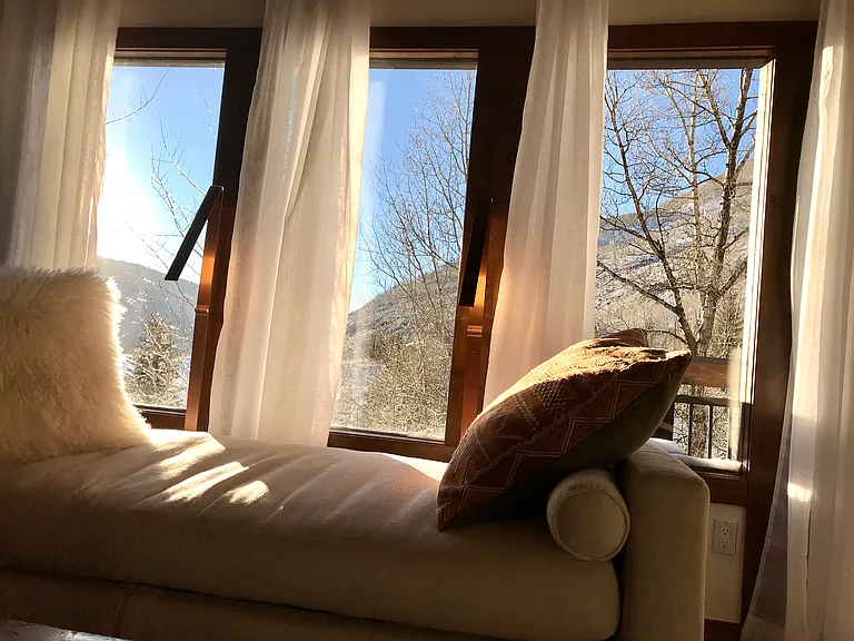 A most relaxing place to enjoy mountain living, sunsets, or rest in the late day in the sun after skiing.