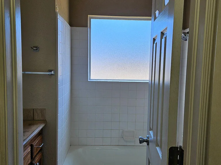 Main bathroom full tub and shower