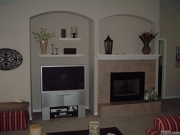 Fireplace and TV