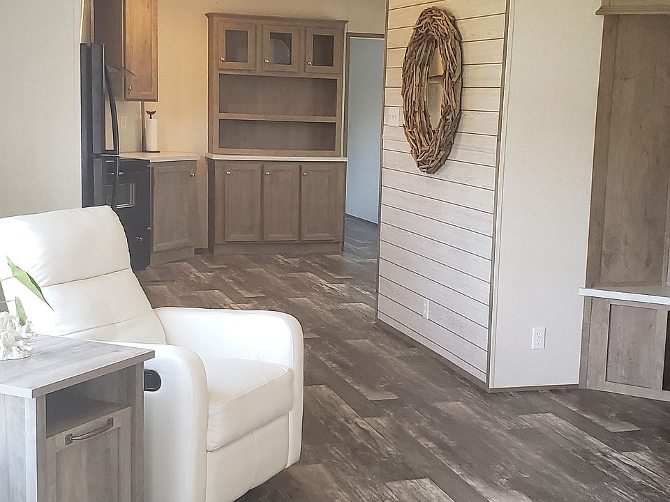 Living room leads into kitchen