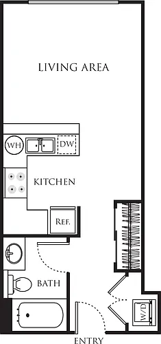 Floor plan Studio 375