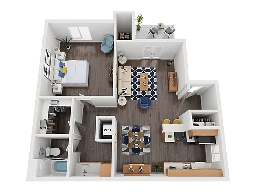 Floor plan 1x1 Reno