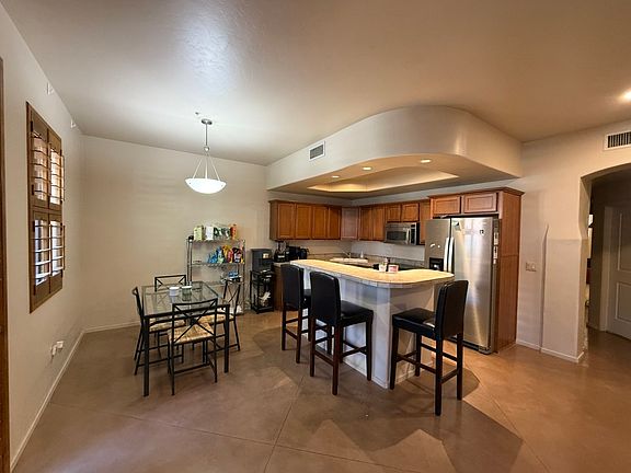 Kitchen and eating area looking from the sitting area.