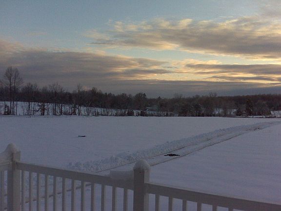 Front porch view in Winter