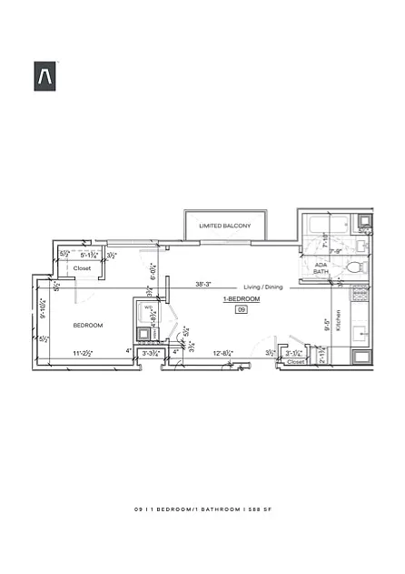 Floor plan 09 1 bed