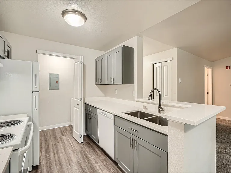 Kitchen & Laundry Room at Bellwether Apartments in Olympia, Washington