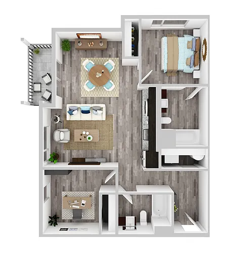 Floor plan 1 Bed with Den